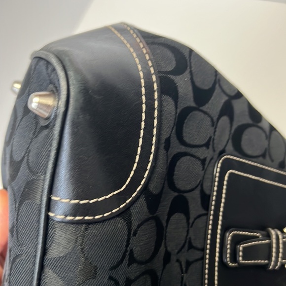 Authentic Coach Black Signature tote F11220 - Picture 13 of 16